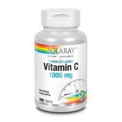 SOLARAY VITAMINA. C 1000 MG.A/R - 100 COMP. - SIN GLUTEN - APTO VEGANOS