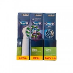 ORAL-B RECAMBIO CEPILLO ELECTRICO PRO CROSS ACTION 3 XXL 6 CABEZALES