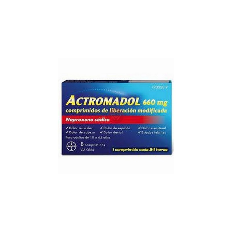 ACTROMADOL 660 mg 8 COMPRIMIDOS LIBERACION MODIF